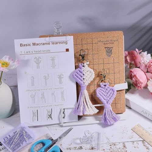 Planche en macramé 8x8 robuste avec support inclinable et 50 broches - 4