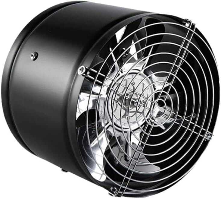 bacion 7 Inch Inline Duct Fan 100 CFM, Multifunctional Powerful Mute Exhaust Fan，Exhaust Ventilation Fan with Protective Grille Low Noise for Basements, Bathrooms, Kitchens and Attics MR-10515