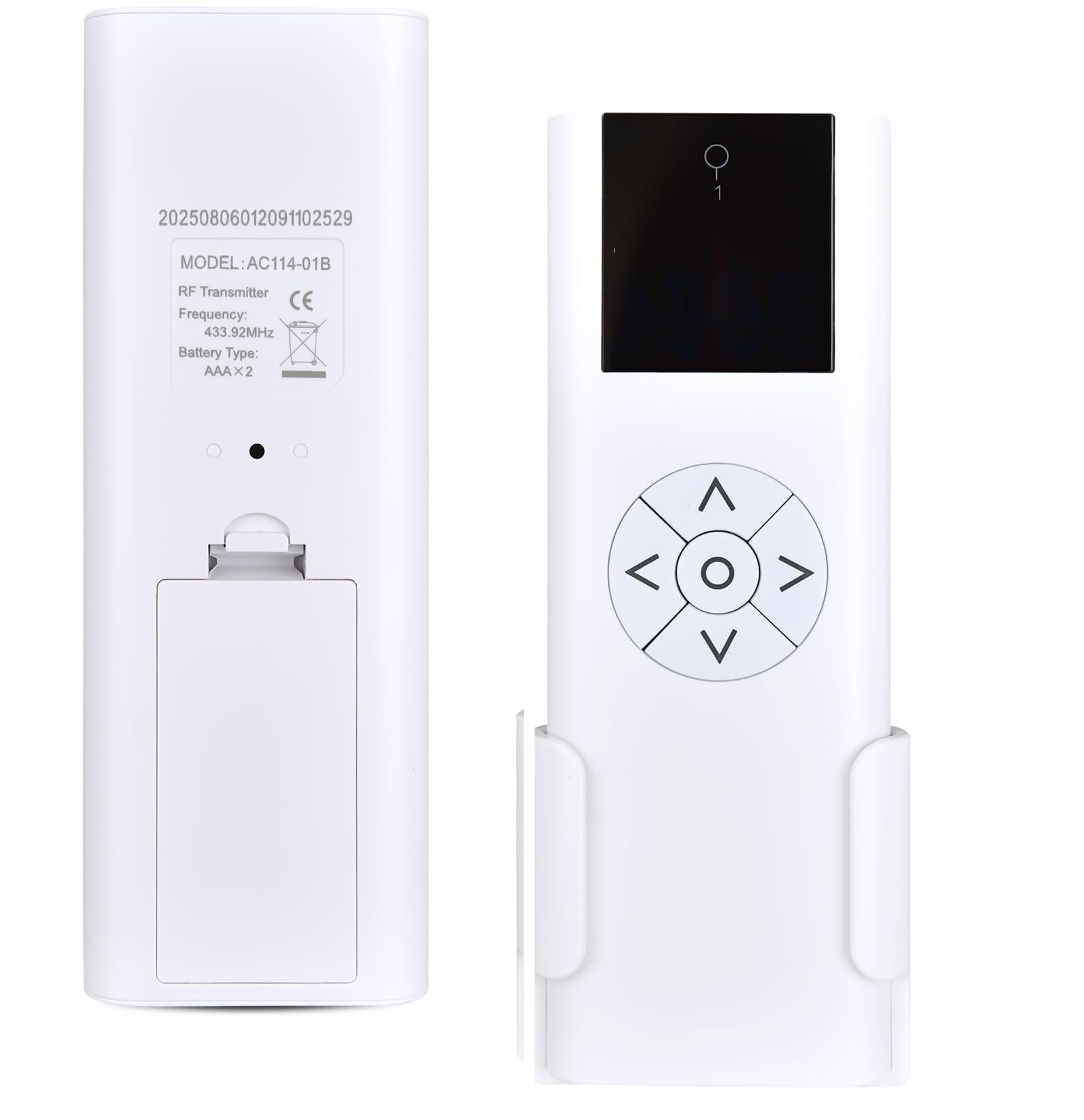 AC114-01 Télécommande pour stores électriques, émetteur RF 1 canal (433,92 MHz) pour stores électriques, pare-soleil