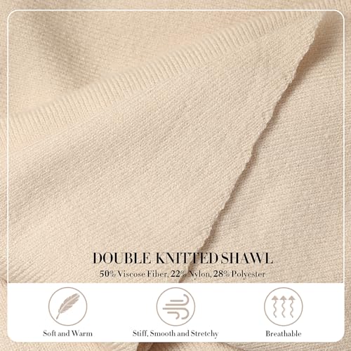 Liitrsh Women Elegant Shawls Wraps Large Cross Front Ponchos Knitted Sweater Wrap Topper Fall Winter Cape Concert Dress4