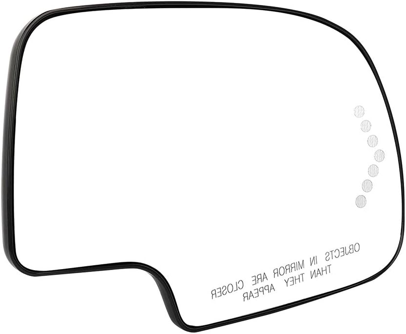 ECCPP Left and Right Side Mirror Glass Heated Turn Signal Fit For 2003-2004 For GMC For Chevy Silverado 2500 GM1324102 GM1325102