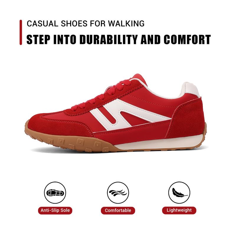 Image of Sneakers for Women Retro Fashion Trendy Sneakers with Foam Insole Casual Shoes for Walking Tennis Classic Non-Slip Comfort Shoes