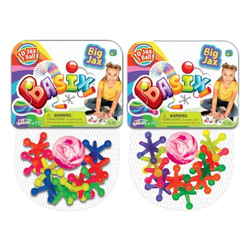 JA-RU Rainbow Jax Toy Set with Ball for Kids (2 Pk) 731-2s