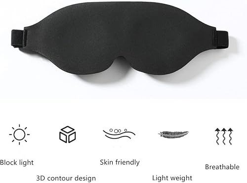 Miniatura 4 de Tim & Tina Máscara de ojos 3D para dormir con venda para hombres y mujeres, antifaz para dormir, bloqueo de luz, cubiertas suaves para viajes,