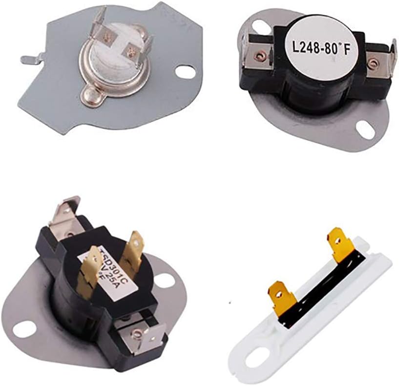 279769 Dryer Thermal Cut-Off Kit, 3387134 Dryer Thermostat and 3392519 Dryer Thermal Fuse for Whirlpool Kenmore Maytag Dryer Replaces 3977394 3390291 PS345113 AP6008325