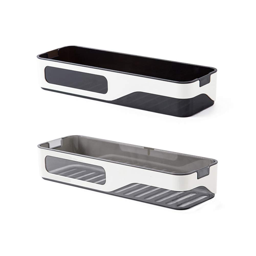 No Drilling Shower Shelf Caddy Bathroom Storage Shelf Wall Mounted Double Layer Shower Basket Hanging Storage Organizer E