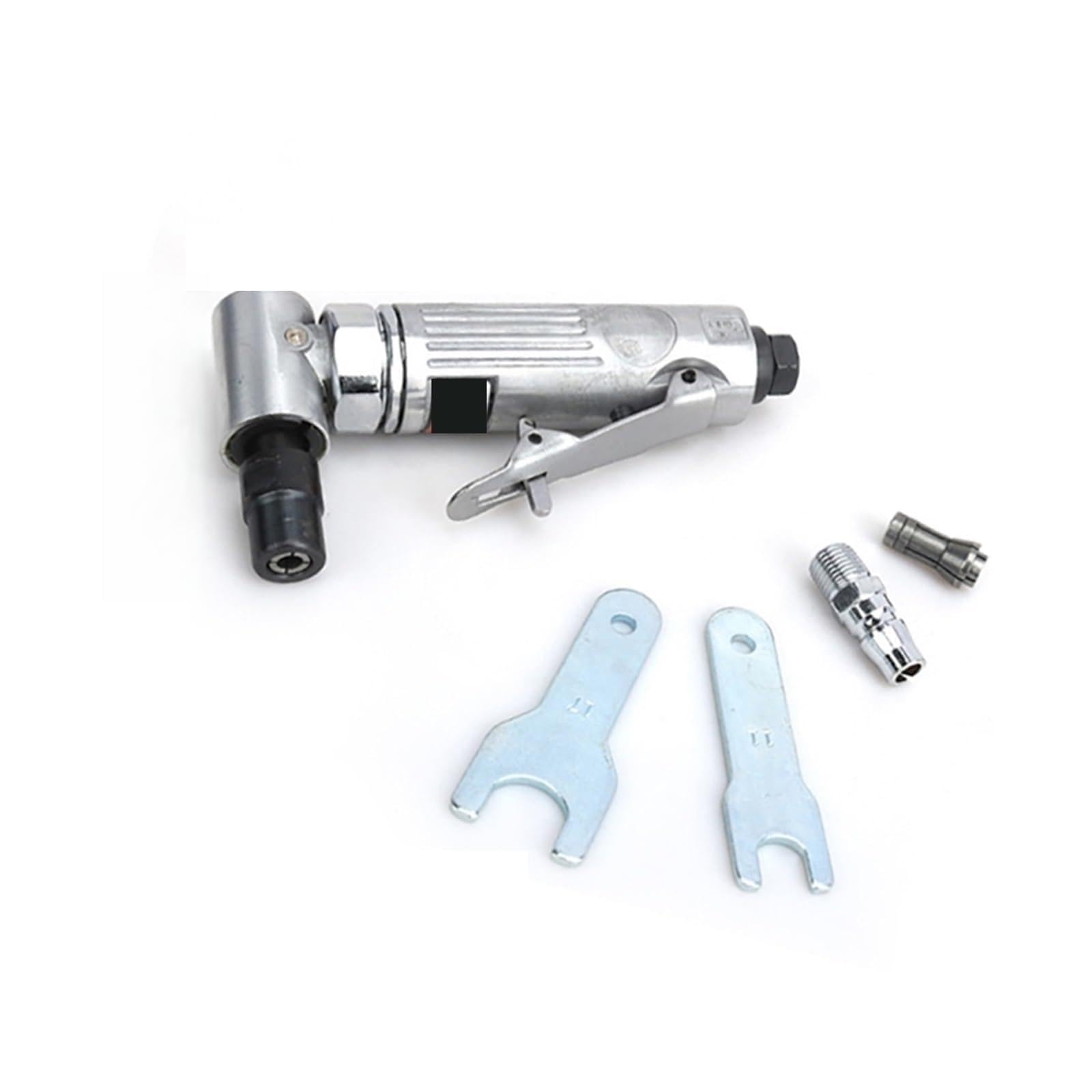 Amrttwy One Color Air Tools, Mini 1/4 Air Angle Die Grinder 90 Degree Pneumatic Grinding Polisher Mill Engraving Machine Carving Tool Kit With Abrasive Discs