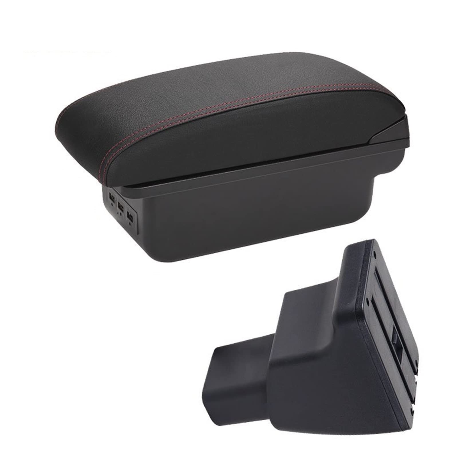 For Hyundai I10 Car Armrest Box USB Car Interior Details Retrofit Storage Box(B1 3USB)