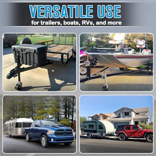 Trailer Jack Wheel - 6\" Dual Trailer Jack Swirl Caster Wheel, 2000lbs Capacity with Pin, Trailer Tongue Jack Wheel for Any Boat RV Camper Jack, Trailer Wheel Fit 2\" Jack Tubes, Better Soft Ground Roll - Thumbnail 7