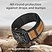 SUNFWR Bands Compatible with Apple Watch 44mm 45mm with Case,Rugged Velcr Sport Apple Watch Strap with Protective Cover for iwatch Series 9/8/7/6/5/4/SE for Men(Black)