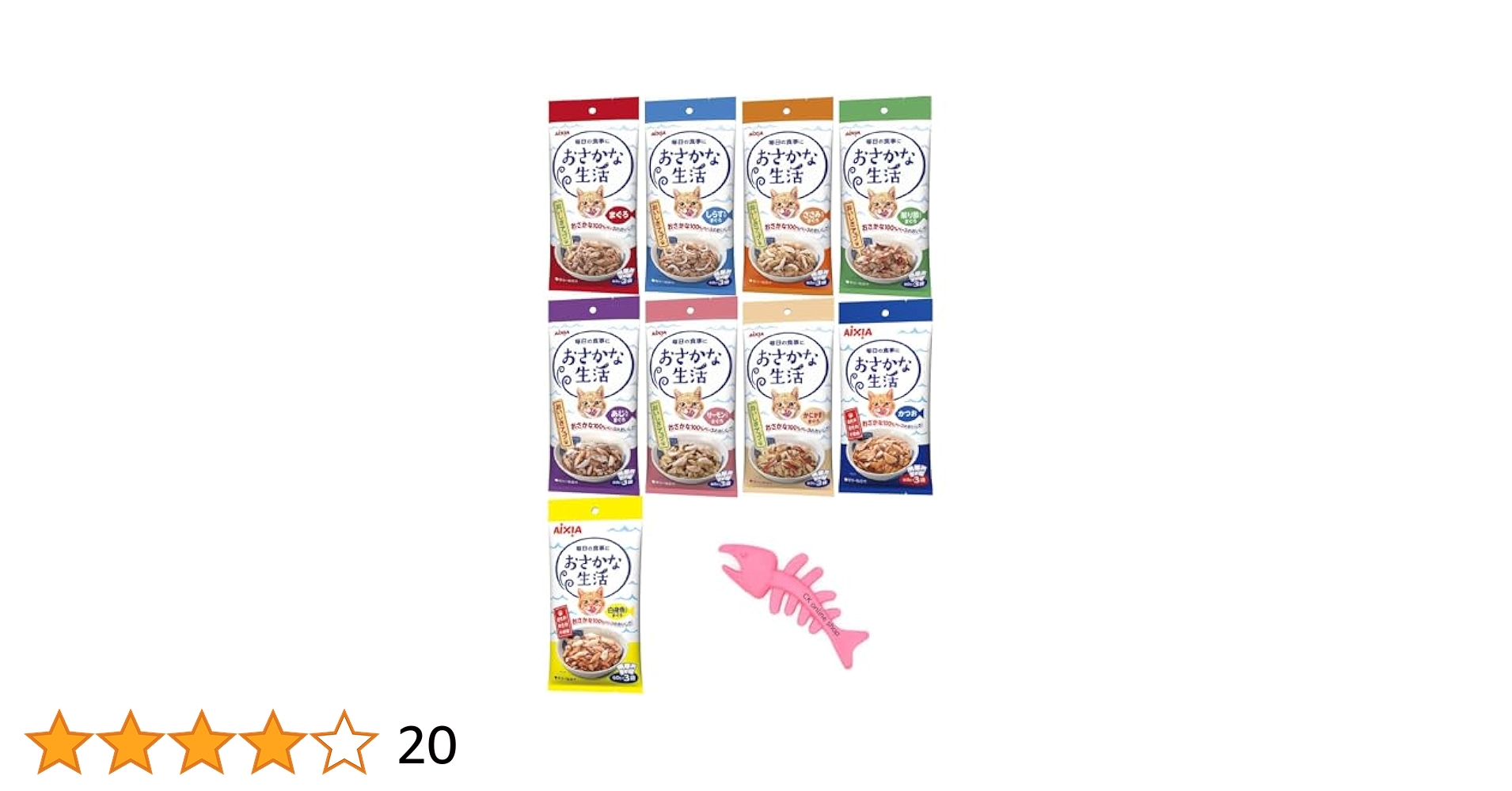 Amazon | アイシア おさかな生活 180g（60g×3袋）キャットフード