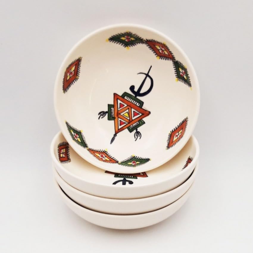 Juego de 4 platos hondos - platos de sopa Jatte Sahel Beige - D 20 cm