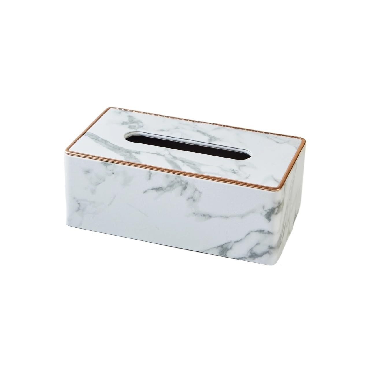 Aimanqi Marble Paper Box Leather Tissue Box Ornament Household Paper Box(Marble)