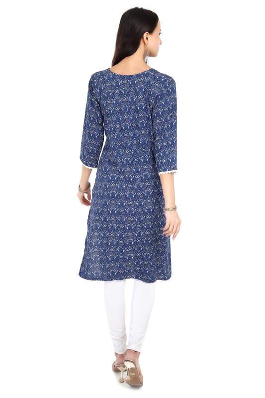 Image of Women's Rayon Kurta - Ethnic Wear Straight Kurti for Daily, Office & Festive Use
