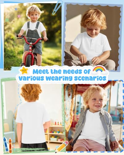 Image of Toddler Boys Cotton Henley T Shirts