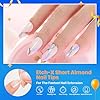 Beetles Short Almond Nail Tips: 12 Sizes 288 PCS Half Matte Full Cover Gel Tips Clear Acrylic Gel Nail Tips Almond Shape for DIY Extension #1