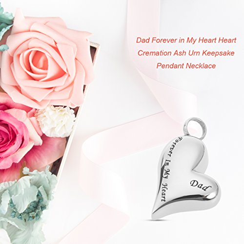 Oulii Cremation Ash Urn Keepsake Pendant Necklace Dad Forever In My Heart #TOP7