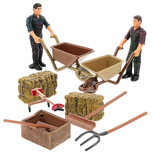 Milisten 1Juego Accesorios Agrícolas Miniatura Decoración de Granja Granjeros Herramientas Simuladas y Fotografía