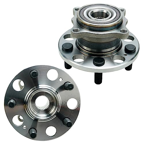 Image of Detroit Axle - Pair Rear Wheel Bearing Hubs Assembly for Acura TL 2009-2013 [AWD], RL 2005 2006 2007 2008 2009 2010 2011 2012, 5-Lug w /ABS
