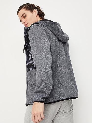 Image of Max Polyester Men Printed Hooded Standard Length Jacket