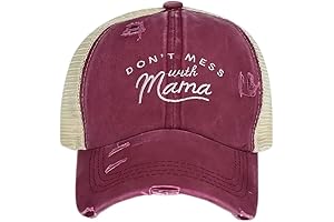 Dont Mess With Mama Hats For Women - Distressed Mom Hat in...