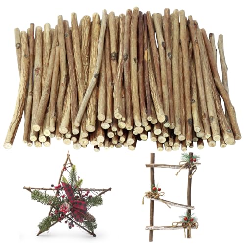 TKOnline 300Pcs 10cm 0.1-0.2 Inch in Diameter Wood Log Sticks for DIY Crafts Photo Props Craft Sticks, Wood Crafts, Sticks inch