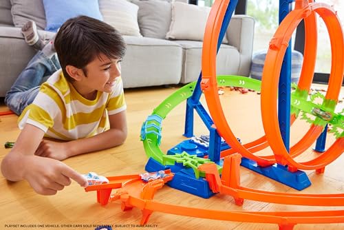 Hot Wheels Pista Epic Crash Dash con Vehículo 1:64 y 5 Zonas de Choque