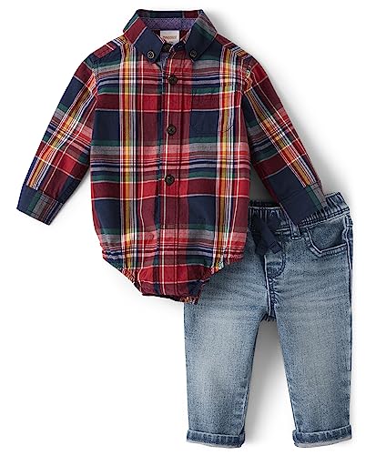 Image of Gymboree baby-boys 2-piece Special Occasion Top and Pant Suspender Set