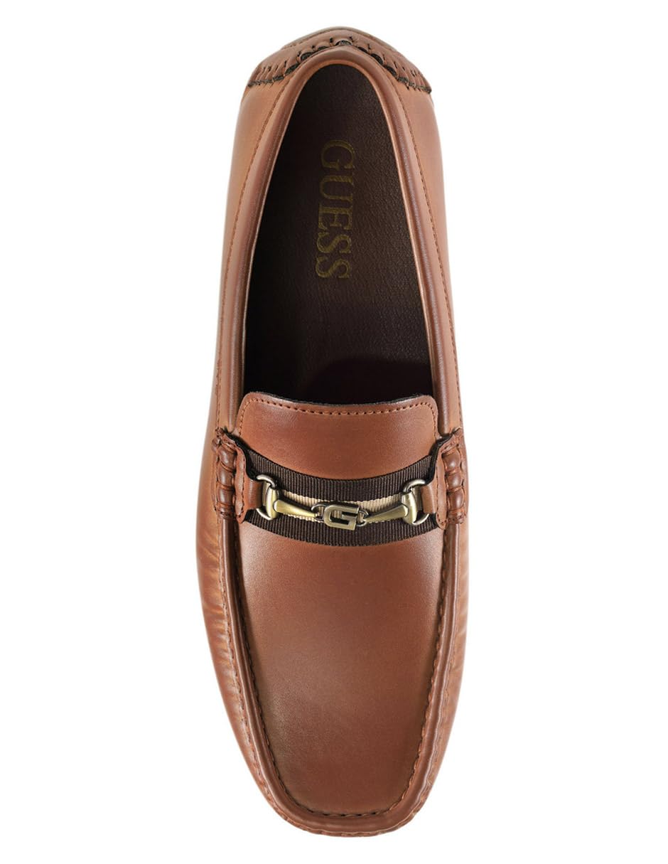 Guess Mocasines Aarav Estilo conducción para Hombre, Cognac 210, 7.5 UK
