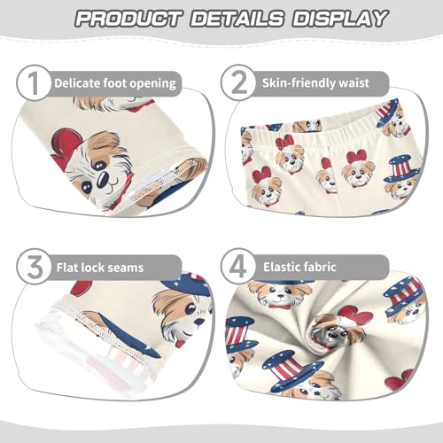 Dog Head Hat P Girls Leggings Athletic Pants Tights Stretch Bottom3