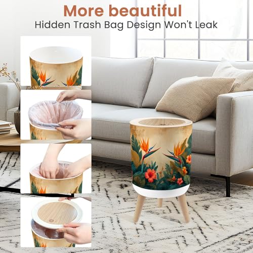 Caneca de basura pequeña con tapa 1.8 galones miniatura 6