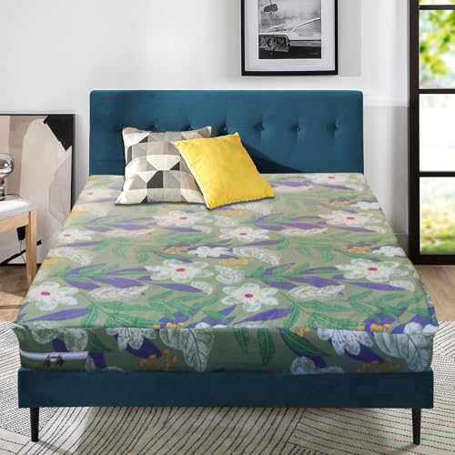 Image of WELLFIT Premium Glace Cotton 300 TC Mattress Cover /Protector for Single Size Bed with Zip /Chain /3x6 ft / 36x72x6 inch