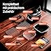 PLENHAUS Multikocher mit Heißluftfritteuse & Grill 8L – 14 Programme, 2 Deckel (Glas & Grill), Air Fryer, Backen, Dampfgaren, Sous Vide, Dörren, Warmhalten