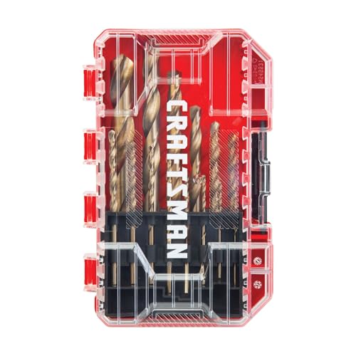 CRAFTSMAN 14-Piece Gold Oxide Drill Bit Set for Wood, Plastic, or Metal (CMAM2214) - Image 7