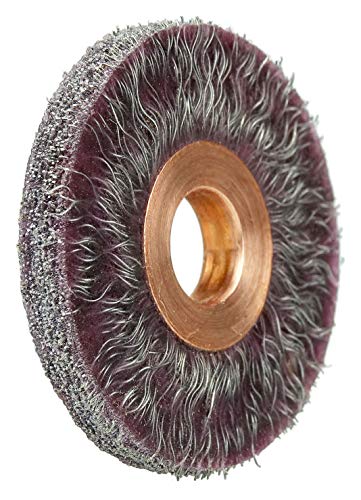 Image of Weiler 35240 2 inch Polyflex Encapsulated Small Diameter Crimped Wire Wheel.0104 Steel Fill, 1 /2 inch Arbor Hole, Made in The USA (Pack of 10)
