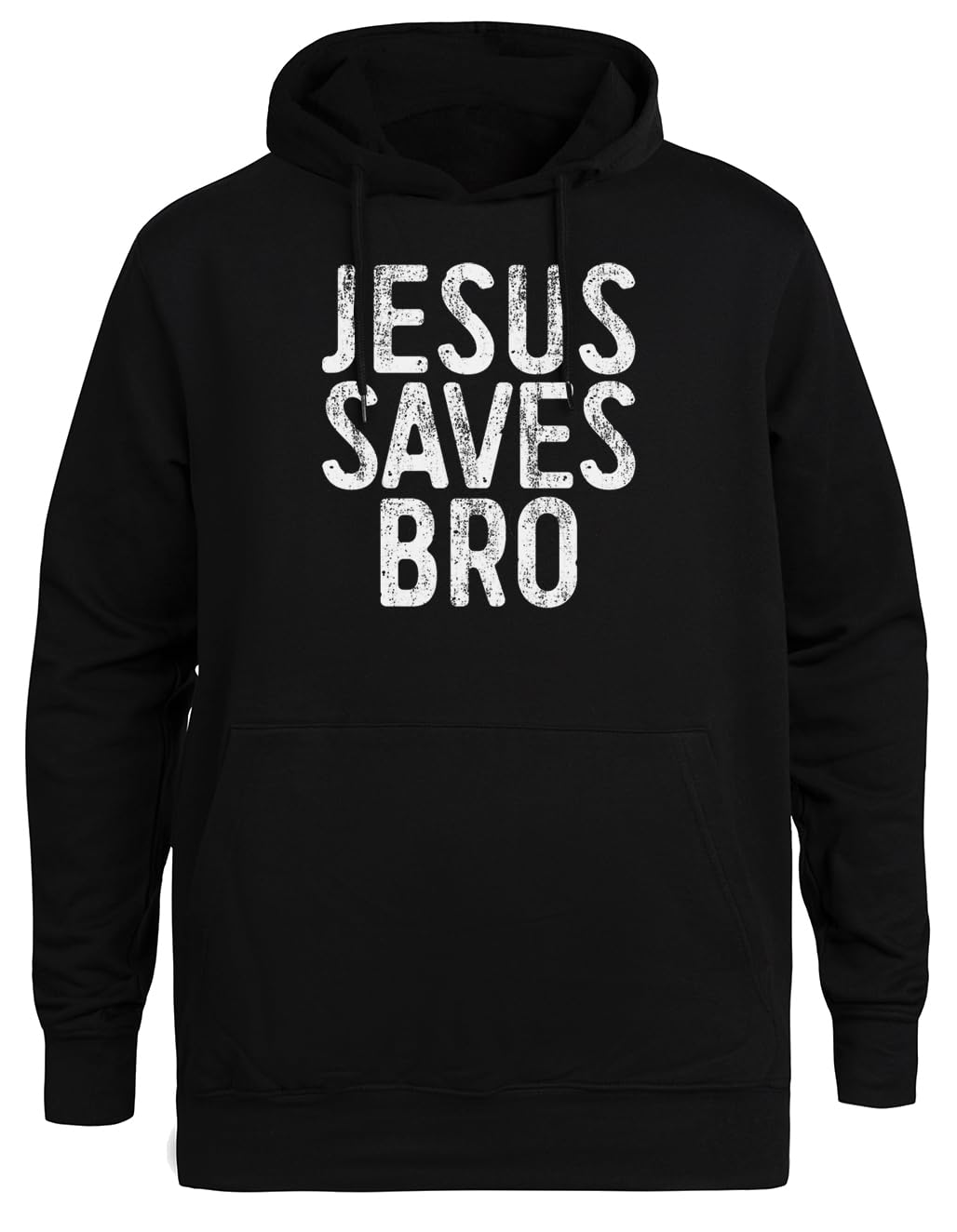 Jesus Saves Bro Unisex Czarna Bluza Ekologiczna z Kapturem Unisex Black Hoodie Eco-Friendly Hooded Jacket