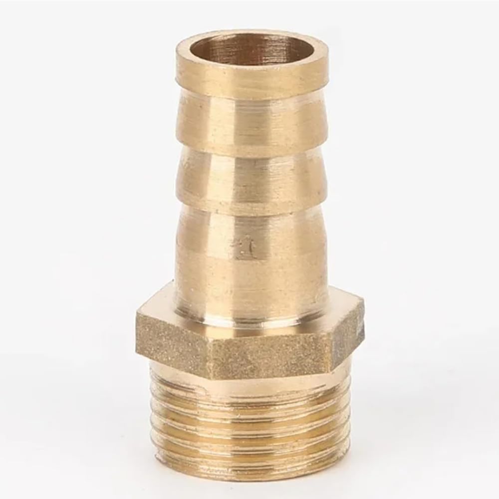 5 piezas de conexión de tubería de latón de 6/8/10/12/14/16 mm con cola de espiga para manguera de 1/8", 1/4" y 3/8" con conector macho BSP de cobre.