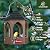 Kingsyard Platform Bird Feeder for Outdoor Hanging - Gazebo Style Recycled Plastic Wild Bird Feeding Station with Rain-Proof Roof & Metal Mesh Tray. Brown