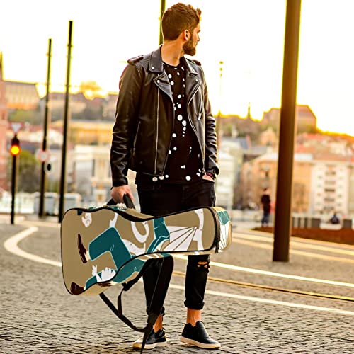 Housse de transport étanche pour guitare avec bandoulière réglable Motif roses, Multicolore 06, 42.9×16.9×4.7 in… - Les Beatles, Paul McCartney, John Lennon, RIngo Starr, George Harrison Housse de transport étanche pour guitare avec bandoulière réglable Motif roses, Multicolore 06, 42.9x16.9x4.7 in… – Image 7