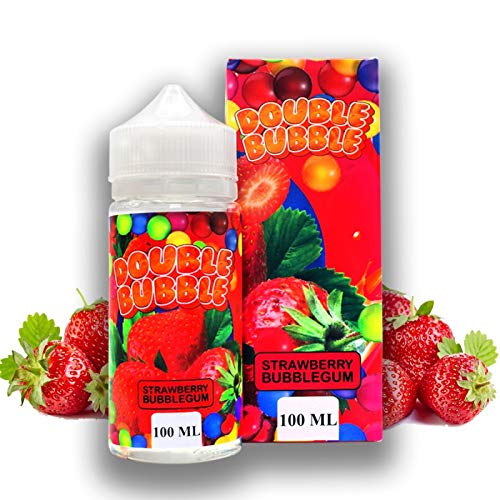 DOUBLE BUBBLE - STRAWBERRY BUBBLEGUM - CHICLE DE FRESA - SIN NICOTINA (120ML)