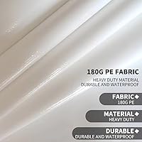 Vista 3 de Cubierta superior de repuesto de 10 x 20 pies para automóvil, refugio, tienda de campaña, tienda de campaña con bolas elásticas color blanco