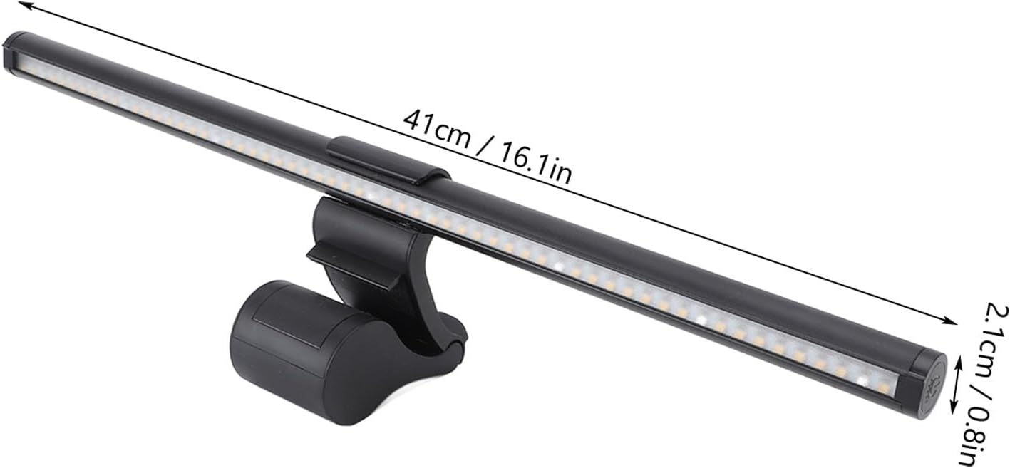 LED Computer Screen Light Bar Stepless Dimming USB Powered Eye Caring Reading Lamp with Ra95 High CRI Applicable Size and Manual Dimming Adjustment