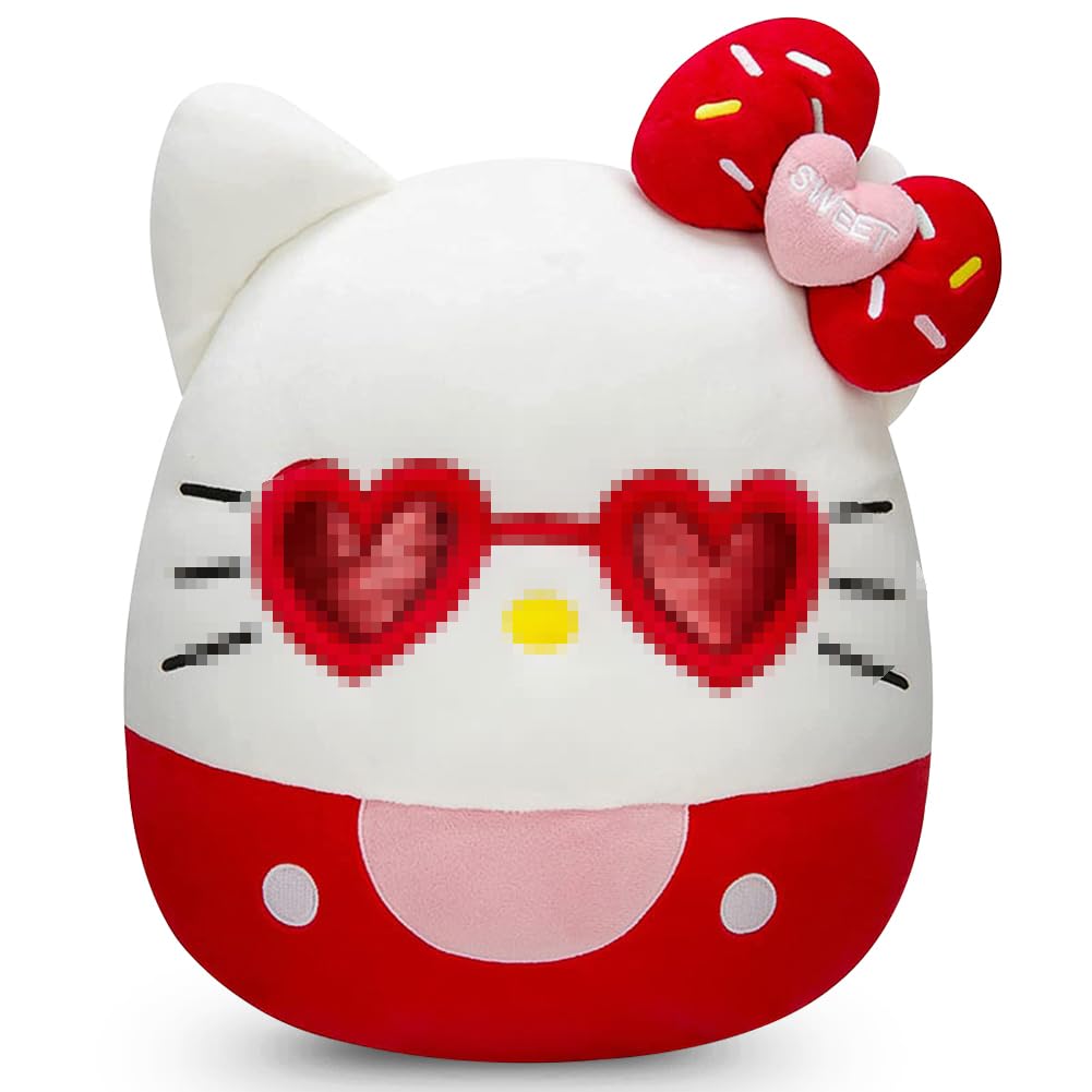 KT Plush Doll, Cat Stuffed Animal Toy, Cute and Soft Plush Pillow Toy, Cartoon Cushion Super Soft Sleeping Hugging Pillow Birthday Gifts for Boys and Girls Fans