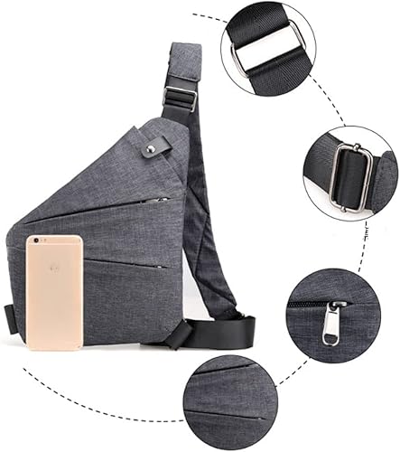 Miniatura 2 de UIJKMN Valcen - Bolsa de bolsillo personal para viajes, bolsa de bolsillo personal Valcen para hombres, bolsa cruzada con múltiples bolsillos