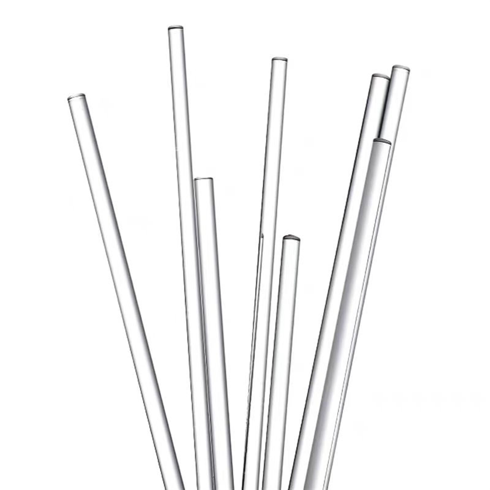 Szklana łopatka laboratoryjna, Pręty mieszające ze szkła borokrzemianowego do eksperymentów badawczych, opakowanie 10 sztuk, różne rozmiary(0.2x8inch)