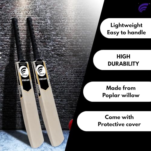 Image of Cricket bat Popular Willow for Boys with Cover (Size 3 for 6-8 Year) | Wood Cricket Bat