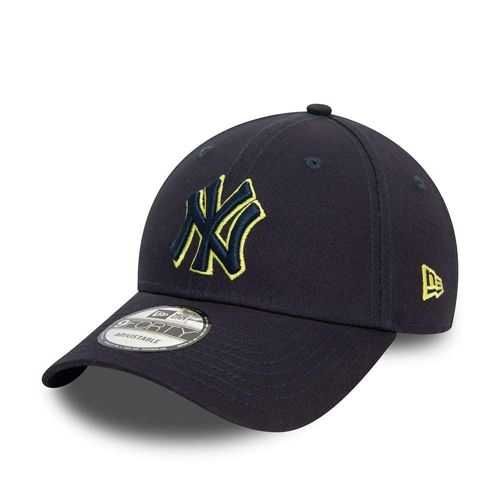 New Era Unisex Navy Adult's 9Forty Team Outline Mlb New York Yankees Baseball Cap Hat