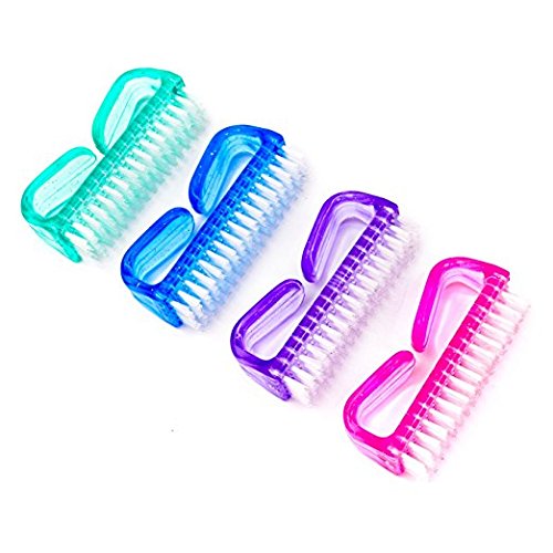 FOK Set Of 2Pc Handle Grip Nail Brush Hand Finger Toe Nail Cleaning Brush Manicure Pedicure Scrubbing Cleaner - Image 3