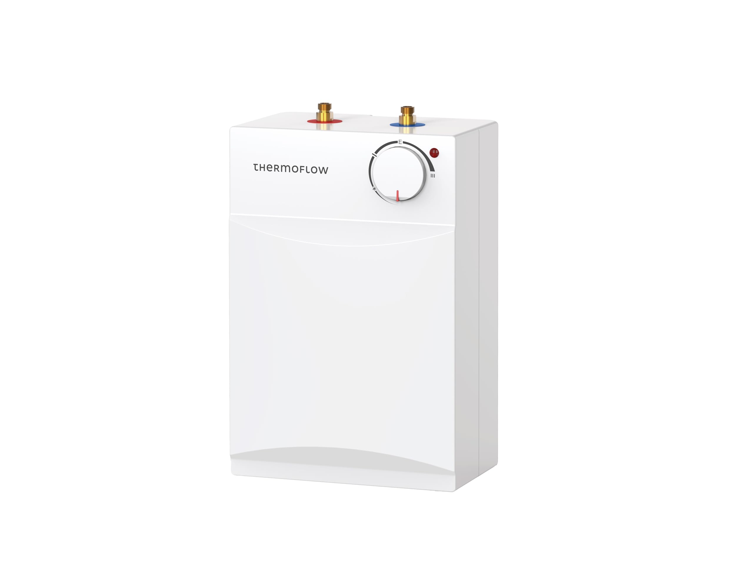 Thermoflow Ensemble de chauffe-eau sous-évier UT 5 Ovalis | Chauffe-eau sous-évier avec mitigeur basse pression 5 l de volume | Raccord G 3/8" | 35 - 75 °C | 65 °C en 10 min.