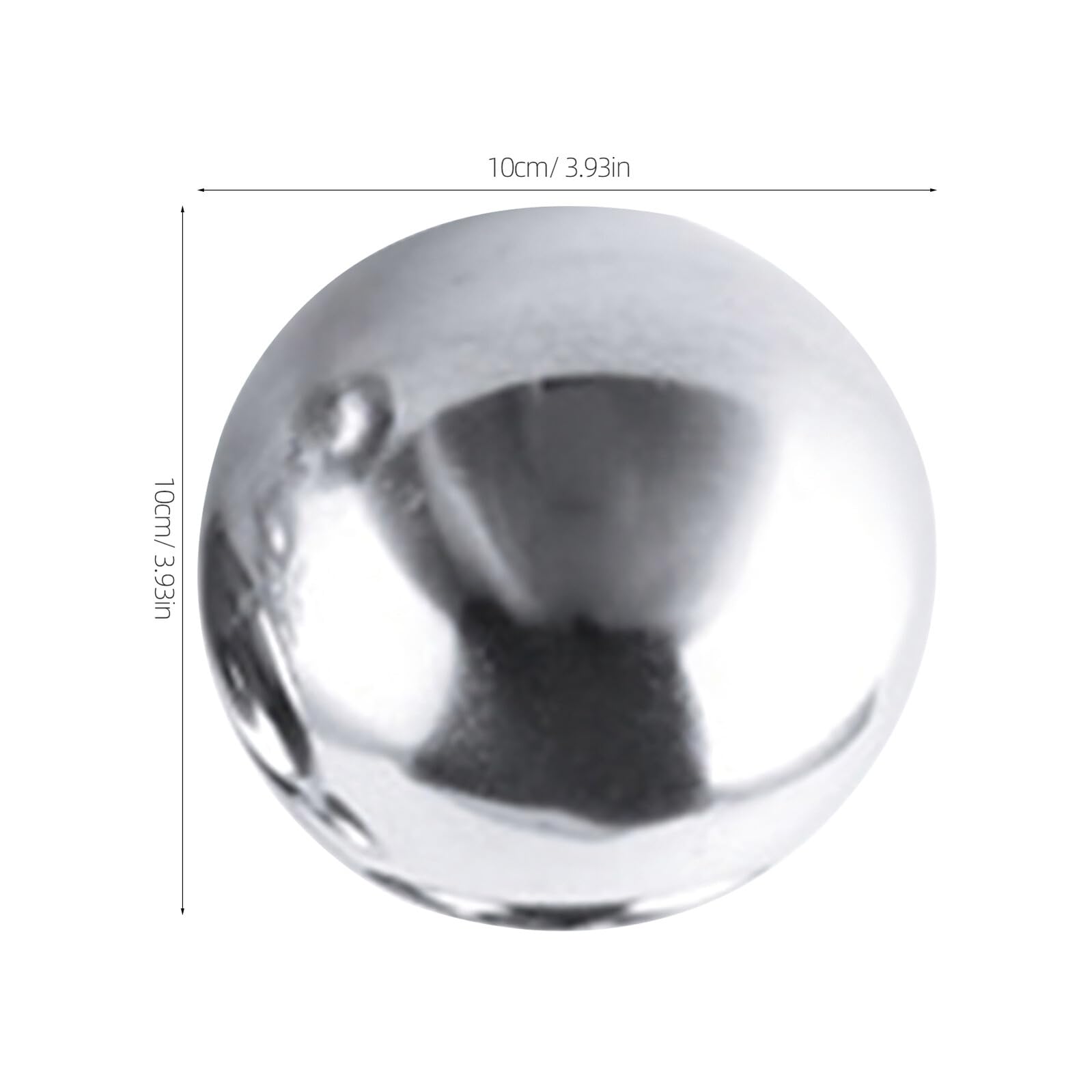 Sfera in Acciaio Inox 304 Lucidata a Specchio da 100 Mm per Decorazioni da Giardino e Casa, Palla Decorativa in Metallo Cava Spessore 1,0 Mm ad Alta Luminosità